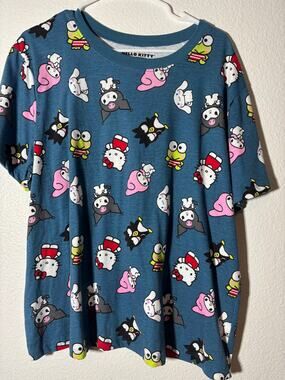 Hello Kitty & Friends Size 2X Character Graphic T-Shirt Sanrio Hybrid Apparel
